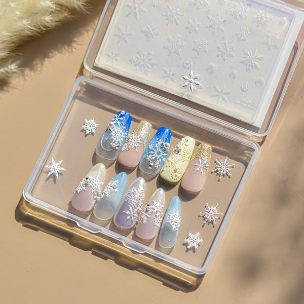 3D Silicone Nail Decor Moulding Snowflakes Mould Stamping Design