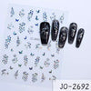 Decorative Nail Sticker Silver - Snowflake, Butterfly