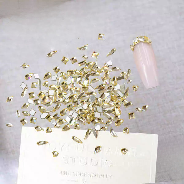 Flat Back Mini Shapes / Colors Nail Decors Arts Crystal(2-4mm/50pcs around)