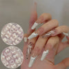 3D Embossed Shell Shine Nail Stickers Pearl Bow Nail Decals