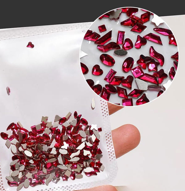 Flat Back Mini Shapes / Colors Nail Decors Arts Crystal(2-4mm/50pcs around)