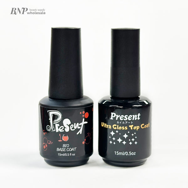 Base/Top Coat Gel Polish (No Wipe) - Present