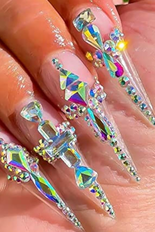 Mixed Shape Flat Back Rhinestones Crystal | 100pcs Pack