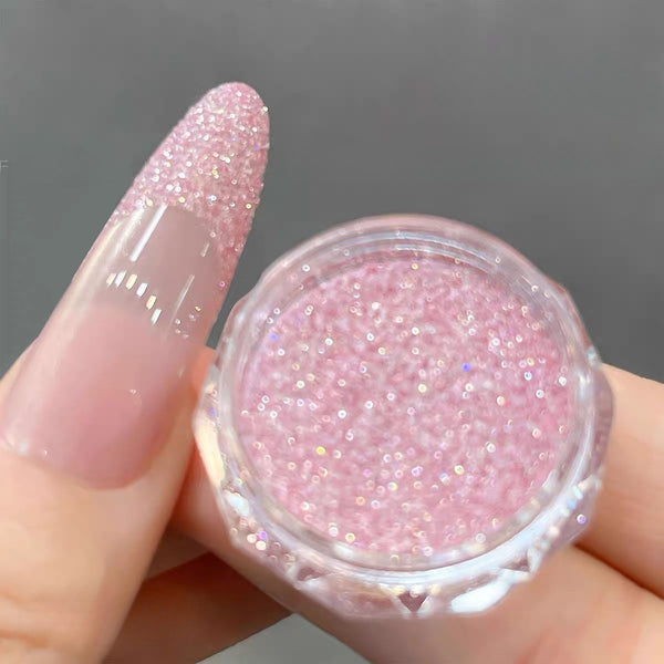 Flash Ice Crystal Nail Glitter - Fine Shimmer French Gradient Powder