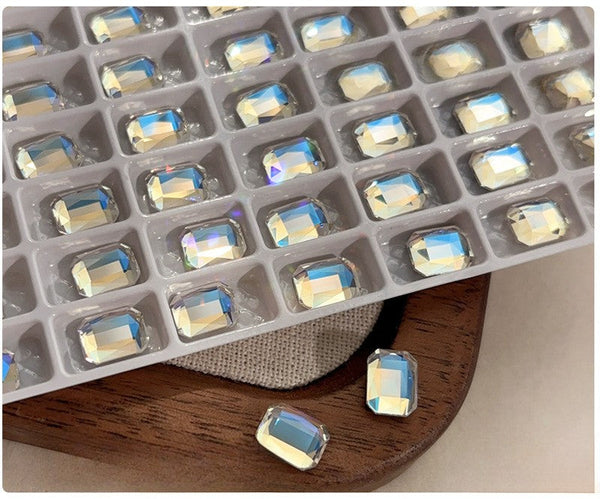 Rectangular Octagonal K9 Crystal nail art rhinestone flat back