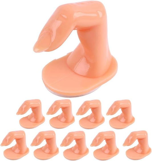 Practice Finger Nail Art Practice Finger Plastic Fake Fingers with Nails for Hand Nail Art Training Display Decoration Tools (1 Pcs)