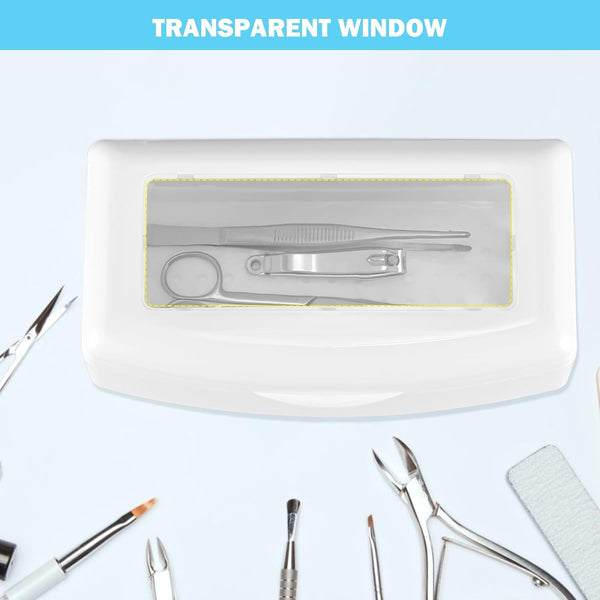 Manicure Nail Tools Lash Tweezer Sterilizer Disinfecting Tray Box Plastic