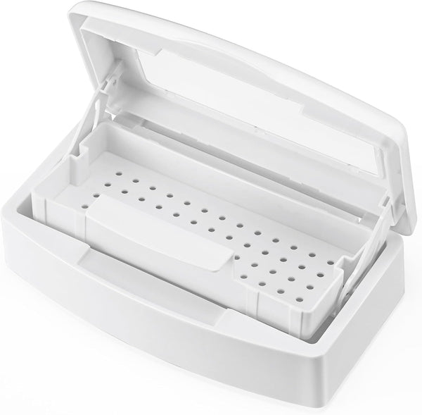 Manicure Nail Tools Lash Tweezer Sterilizer Disinfecting Tray Box Plastic