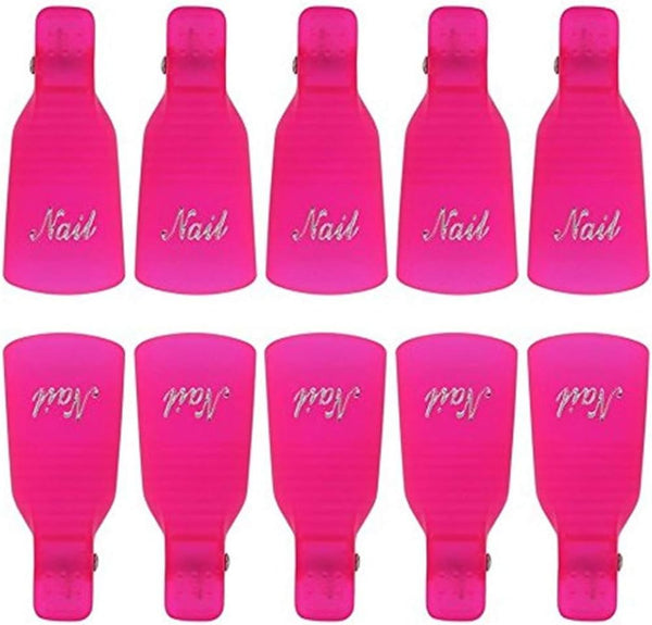 10 Pcs Nail Art Acrylic Nail Polish Remover Clip Cap