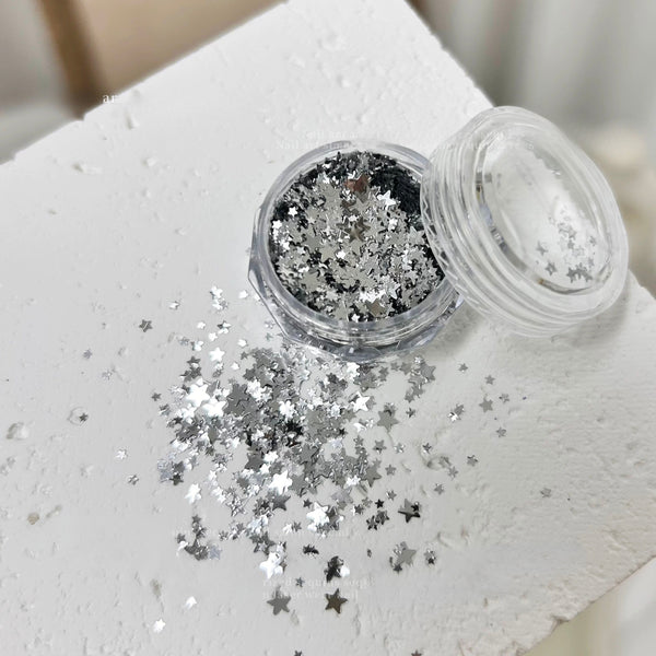 Nail Glitter Mini Stars mix size (4 Colours)