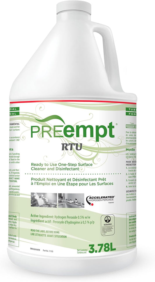 PREempt Ready-To-Use One Step Disinfectant Cleaner - All Purpose Disinfectant for Salons, Spas, Clinics, Studios - 1L