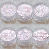 Nail Art Glitter Sequins, Aurora Pink Mermaid, Flower Petal Cherry Blossom Star Shapes