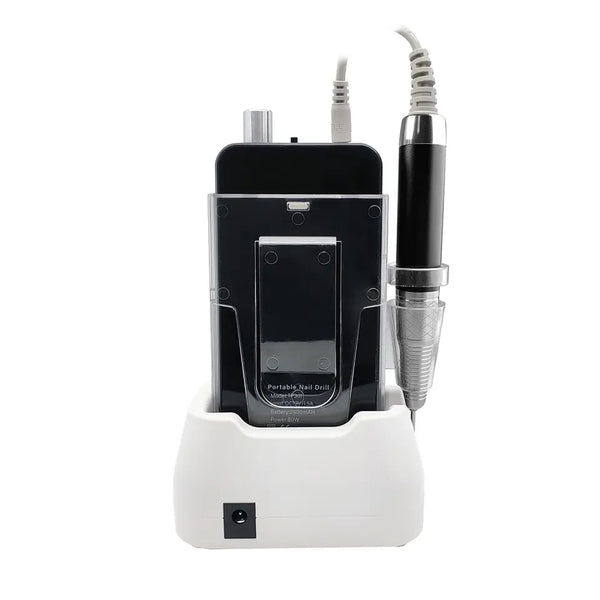 AK Nails Pro - Professional Portable Cordless E-file With Desktop Charging Dock & Drill Bit Holder