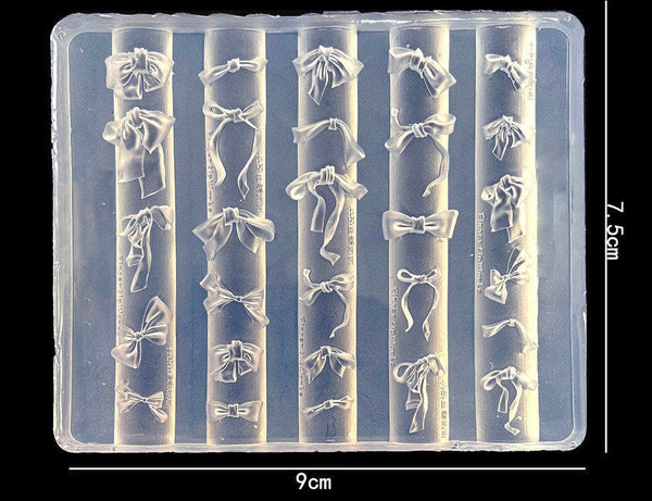 3D Bow Tie Silicone Nail Moulds Nail Art Decoration