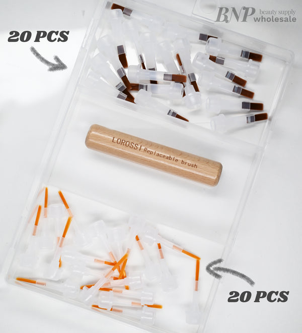 Double End Replaceable Nail Brush(with 40pc refll)