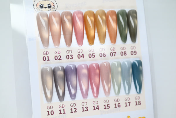 Present Gel Polish Cat Eye Gold Collection (GD01-GD18)