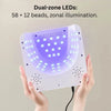 Dual-Zone Automatic Sensor UV/LED Nail Lamp – Top & Bottom Curing & Detachable Base SUN26RS
