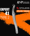 EXPERT 41 PROFESSIONAL EYELASH TWEEZERS | STALEKS PRO