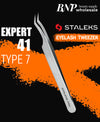 EXPERT 41 PROFESSIONAL EYELASH TWEEZERS | STALEKS PRO