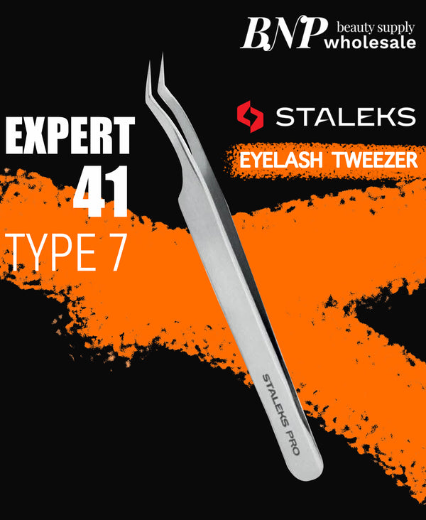EXPERT 41 PROFESSIONAL EYELASH TWEEZERS | STALEKS PRO