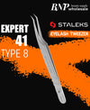 EXPERT 41 PROFESSIONAL EYELASH TWEEZERS | STALEKS PRO