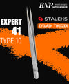 EXPERT 41 PROFESSIONAL EYELASH TWEEZERS | STALEKS PRO