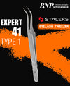 EXPERT 41 PROFESSIONAL EYELASH TWEEZERS | STALEKS PRO