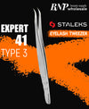 EXPERT 41 PROFESSIONAL EYELASH TWEEZERS | STALEKS PRO