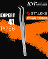 EXPERT 41 PROFESSIONAL EYELASH TWEEZERS | STALEKS PRO