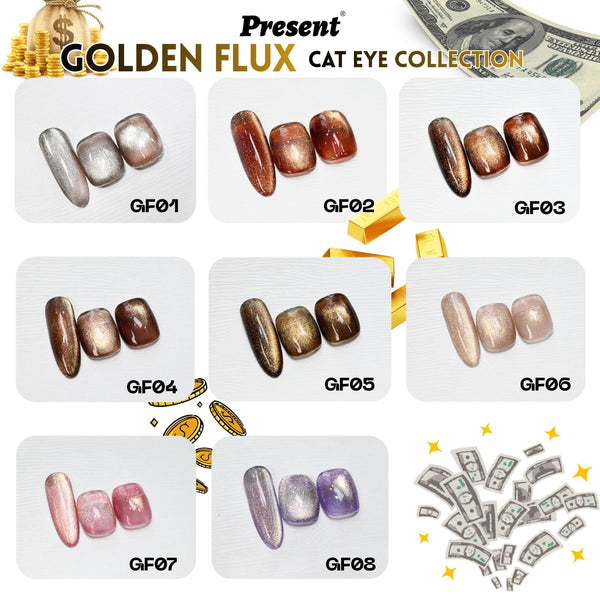 Golden Flux Cat Eye Gel Polish | Present