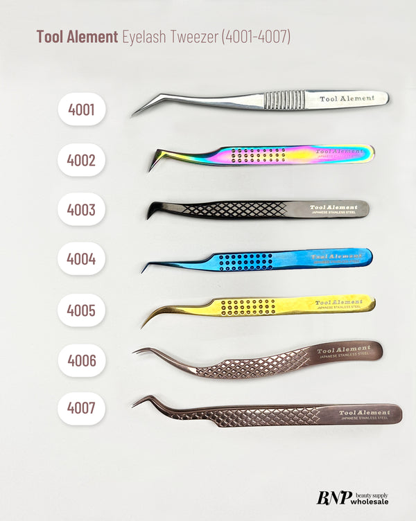 Premium Eyelash Tweezers 4001~4007 | Tool Alement