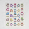 5D Labubu Zimomo Popmart Nail Art Stickers 5 types