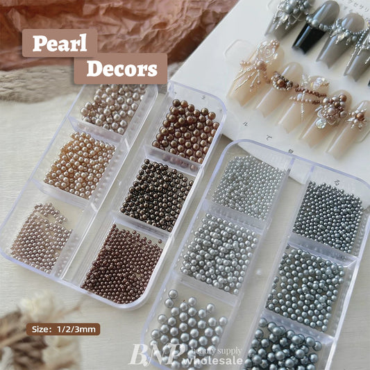 Pearl Decor 6 Slots/pack (Mix Size/ Duo Colour)
