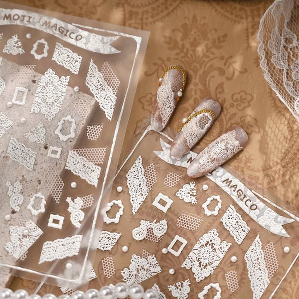 Lace 3D Nail Decoration Sticker