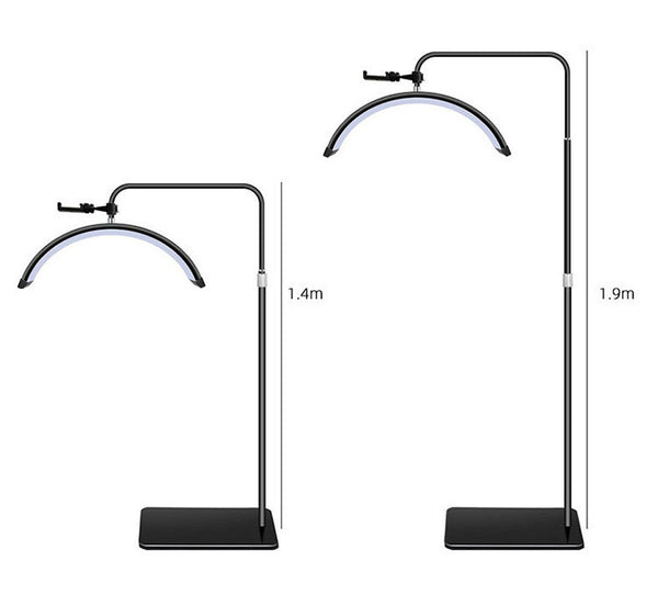 Half Moon Floor Lamp for Beauty/SPA Height Adjustable (with remote control)