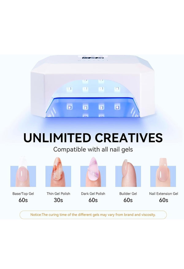 Makartt UV nail light 36W with 4 timers (cordless lamp/ rechargeable)