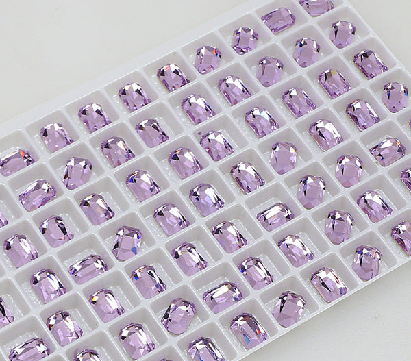 Rectangular Octagonal K9 Crystal nail art rhinestone flat back