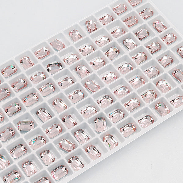 Rectangular Octagonal K9 Crystal nail art rhinestone flat back