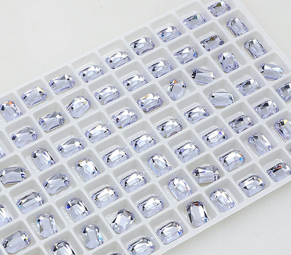 Rectangular Octagonal K9 Crystal nail art rhinestone flat back