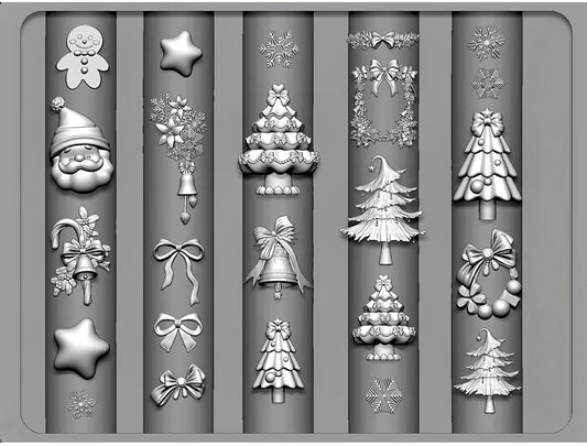 Silicone Christams Moulding Nail Art