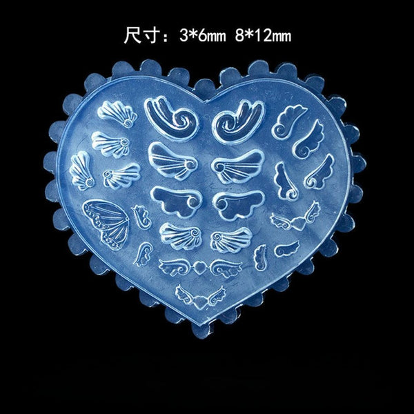 Angel wings nail art silicone mold, nail decoration mold