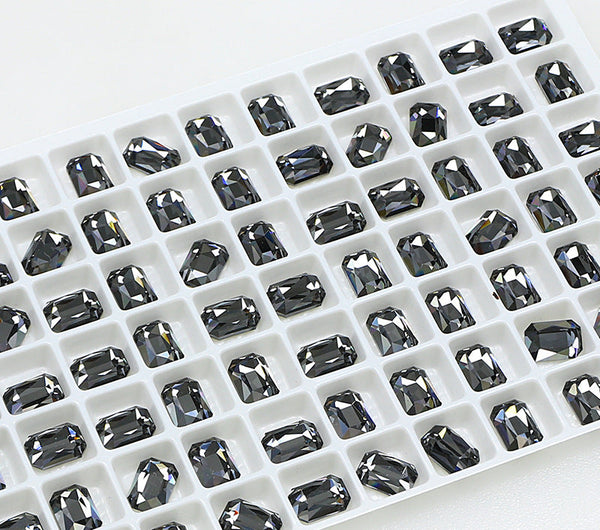 Rectangular Octagonal K9 Crystal nail art rhinestone flat back