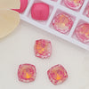Nail Pink Rhinestone Crystal Decoration Heart/rectangle