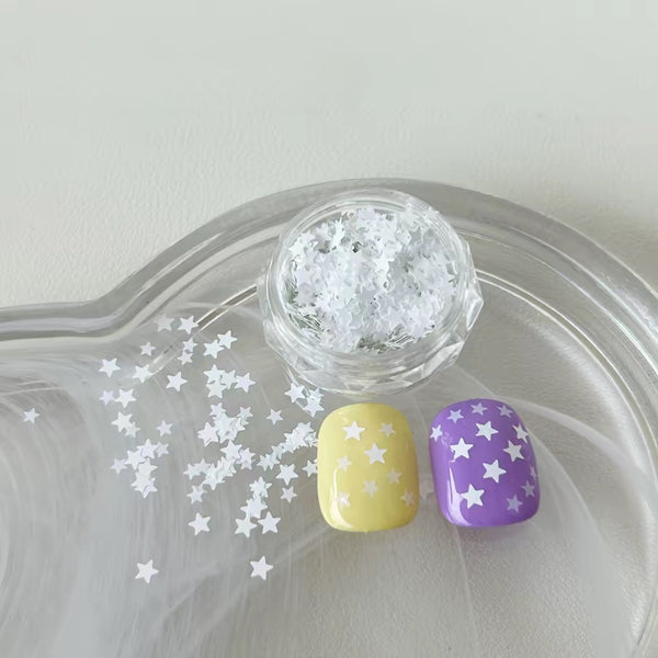 Nail Glitter Mini Stars mix size (4 Colours)