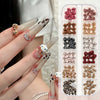 Leopard Print Bow 3D Decoration 12 Styles in One Case