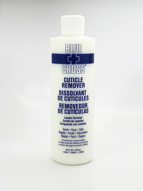 Blue Cross Cuticle Remover Lanolin, Quick and Easy Nail Care Treatment Manicures and Pedicures 32oz