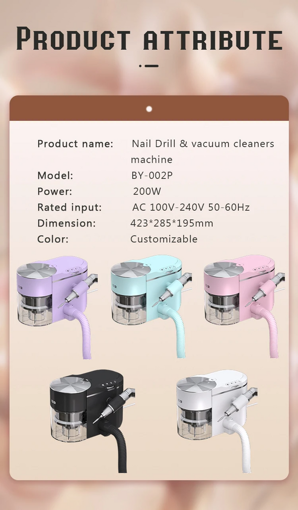 Daichong All-in-One Nail Drill with Vacuum (2 Version)