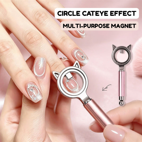 Holo Circle Cateye Effect Magnet Multi-purpose Magnet | Pink