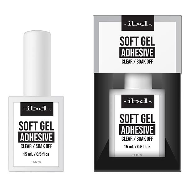 Soft Gel Adhesive Nail Tips UV/Led Glue Clear Soak Off 15ml | ibd