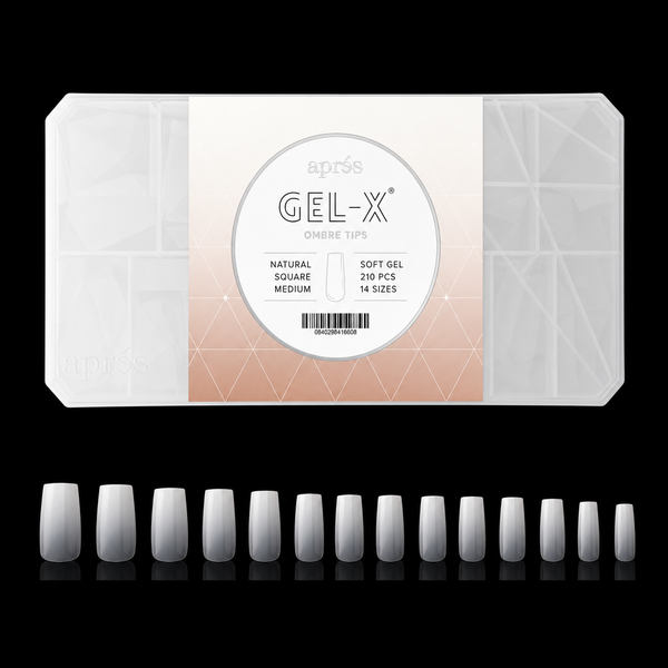 Apres Gel-X Tips Box 2.0 - Natural Ombre Square (210Pcs)